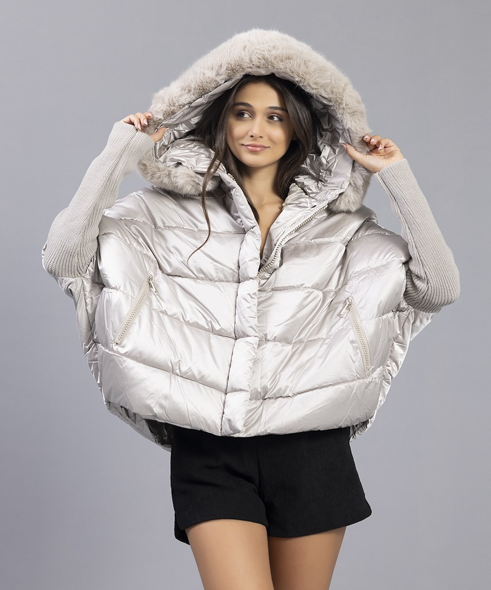 Oversized Metallic Puffer Jacket dt jeans Clothing Online